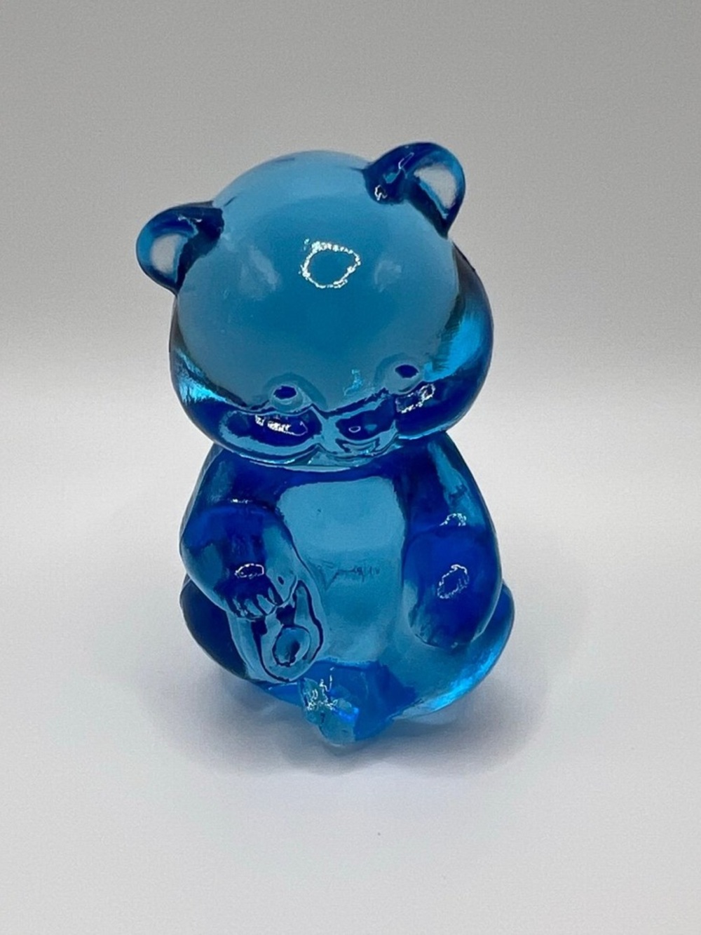 Fenton Blue Baby Bear Figurine
